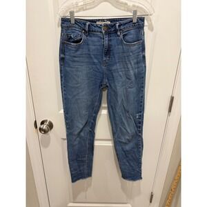 Unpublished Womens Jeans Raw Frayed Hem Blue 28